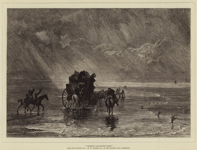 Att korsa Lancaster Sands av Joseph Mallord William Turner