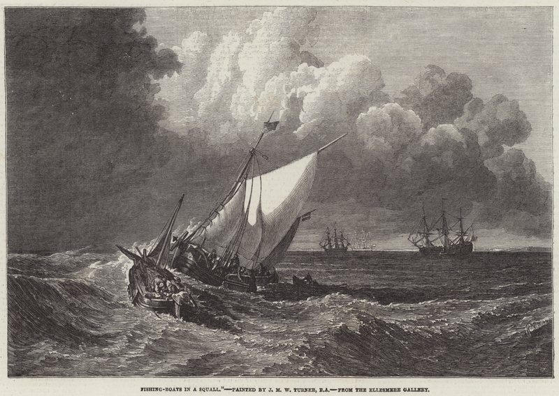 Fiskebåtar i kuling av Joseph Mallord William Turner