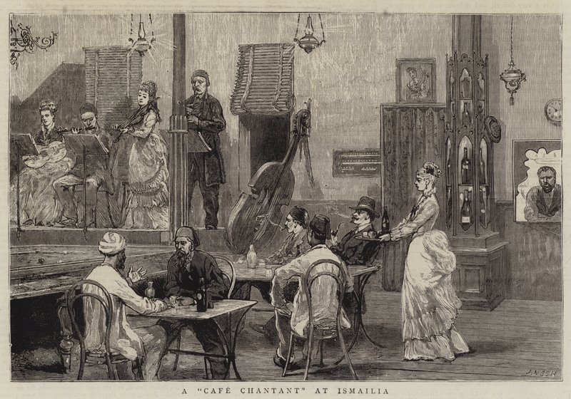 En Cafe Chantant på Ismailia av Joseph Nash