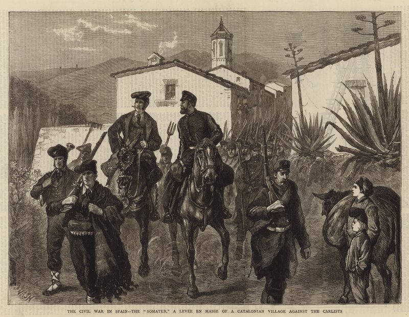 Inbördeskriget i Spanien, Somaten, en Levee en Masse av en katalansk by mot Carlisterna av Joseph Nash