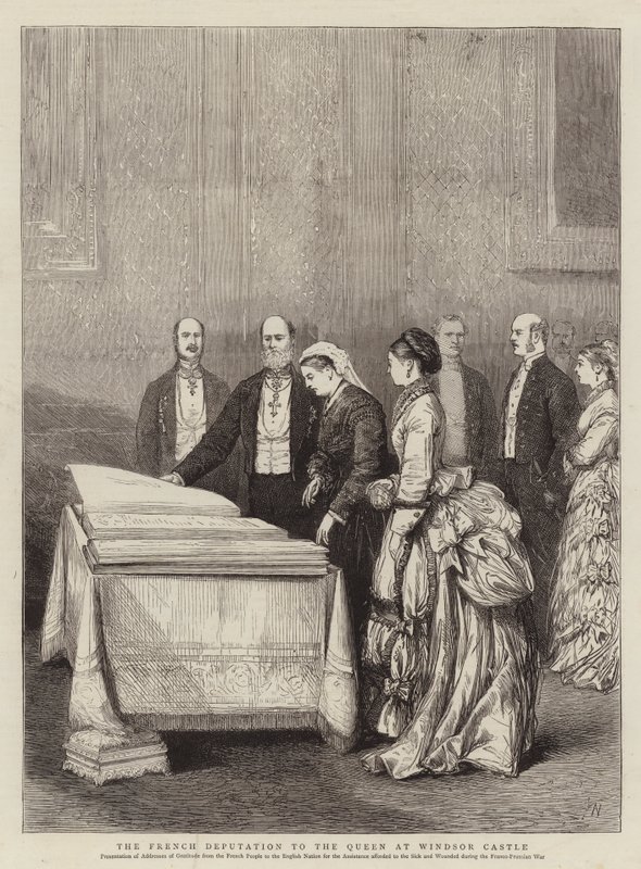 Den franska deputationen till drottningen på Windsor Castle av Joseph Nash