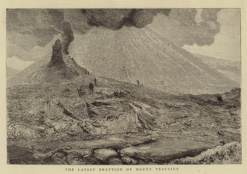 Det senaste utbrottet av Vesuvius av Joseph Nash