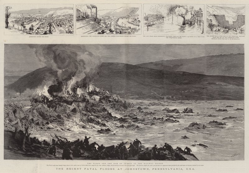 De senaste dödliga översvämningarna i Johnstown, Pennsylvania, USA av Joseph Nash