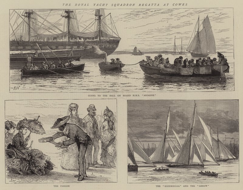 Royal Yacht Squadron Regatta vid Cowes av Joseph Nash