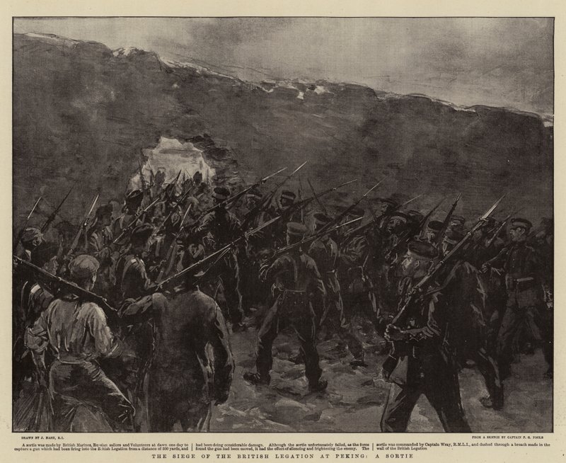 Belägringen av den brittiska legationen i Peking, en sorti av Joseph Nash
