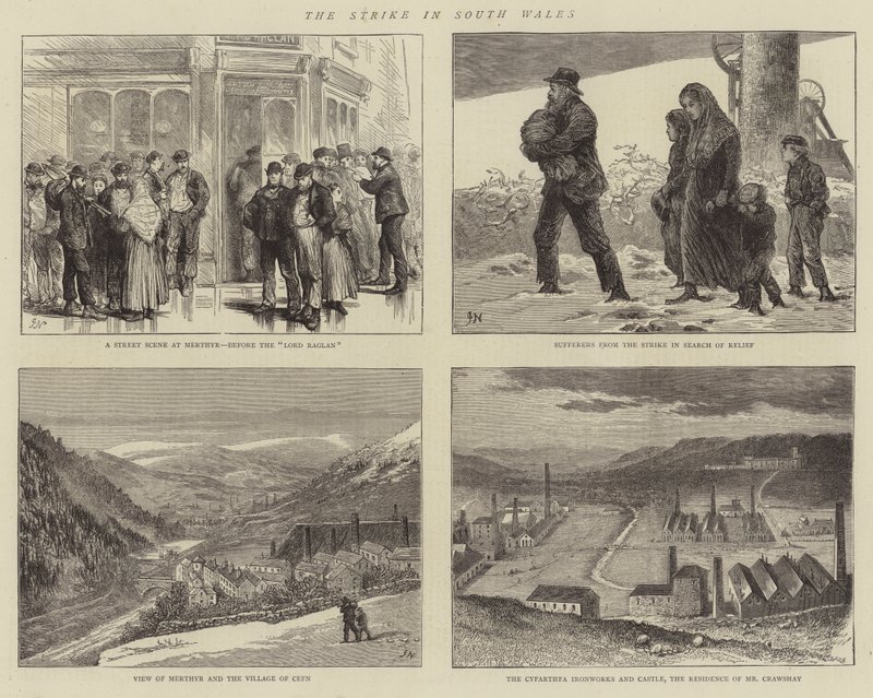 Strejken i södra Wales av Joseph Nash