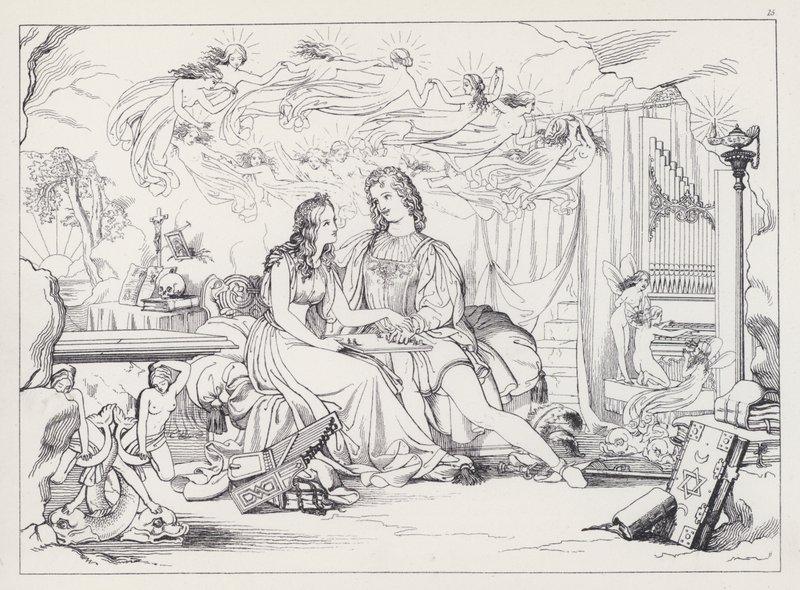 Shakespeares Stormen, akt V, scen 1 av Joseph Noel after Paton