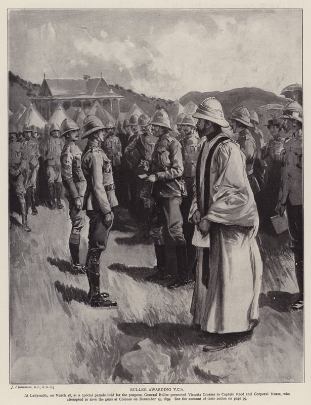 Buller tilldelar VC:s (litho) av Joseph (after) Finnemore