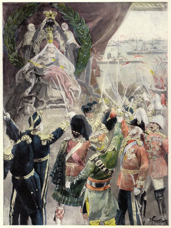 Dronning Victorias karakter: Supremacy (farve litho) swed av Joseph (after) Finnemore