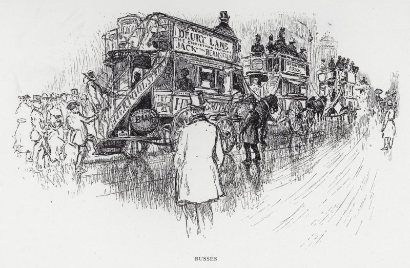 Bussar (litho) av Joseph (after) Pennell