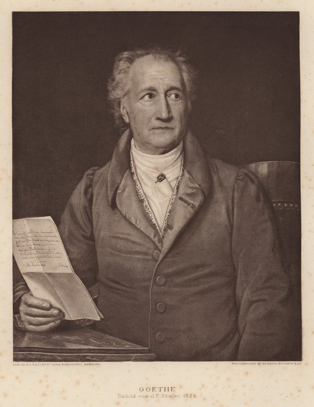 Johann Wolfgang von Goethe, tysk poet och dramatiker av Joseph Carl (after) Stieler