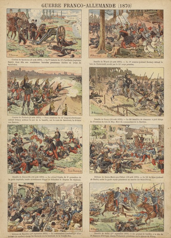 Striderna under det fransk-preussiska kriget av Joseph Charles (after) Beuzon