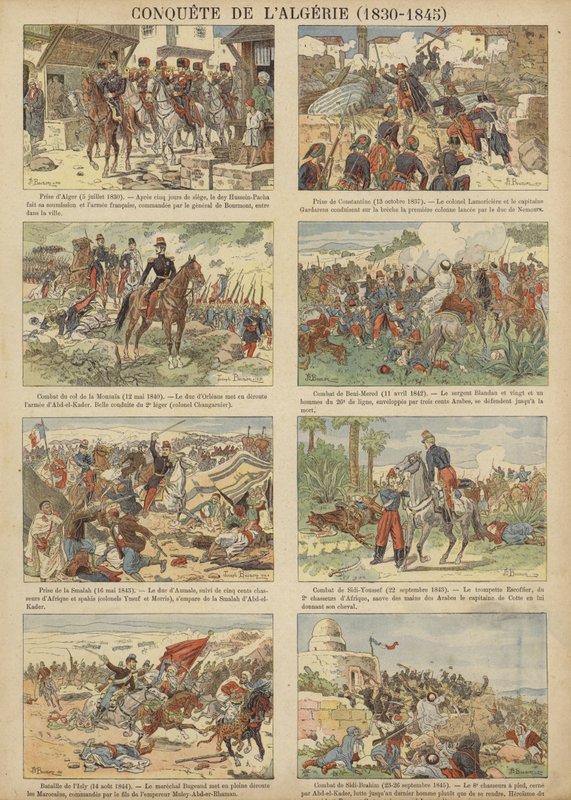 Fransk erövring av Algeriet av Joseph Charles (after) Beuzon