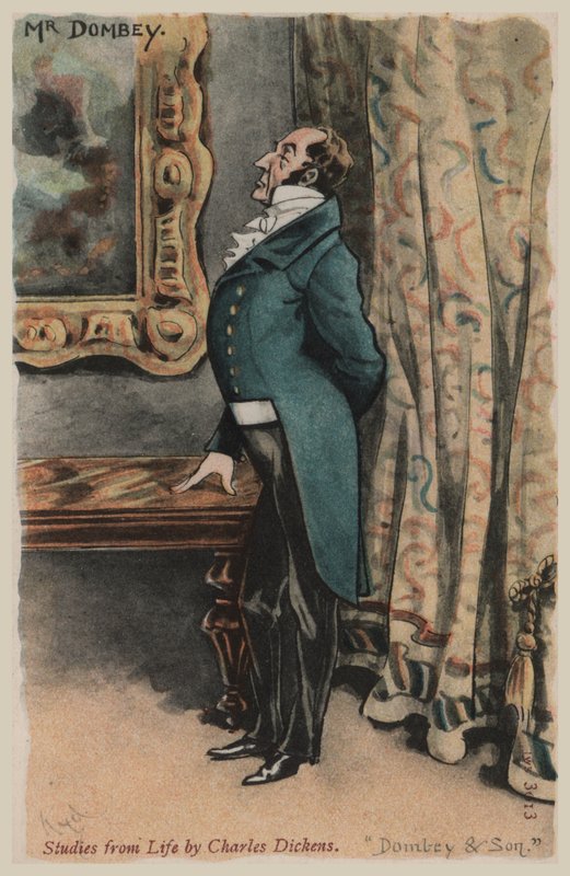 Mr Dombey, Dombey & Son (färg litho) av Joseph Clayton  Clarke
