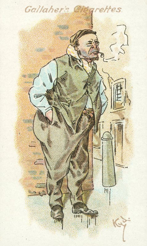 Votaries of the Weed nr 7 (färglitografi) av Joseph Clayton (1856 1937) Clarke