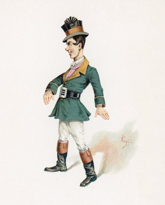 Mr Bailey Jr., illustration från "Character Sketches from Charles Dickens", ca 1890. av Joseph Clayton Clarke