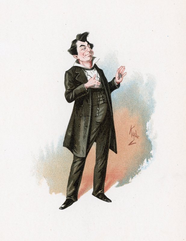 Mr Pecksniff, illustration från "Character Sketches from Charles Dickens", ca 1890 av Joseph Clayton Clarke