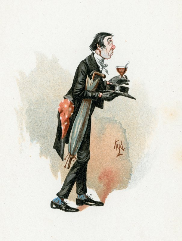 Mr Stiggins, illustration från "Character Sketches from Charles Dickens", ca 1890 av Joseph Clayton Clarke