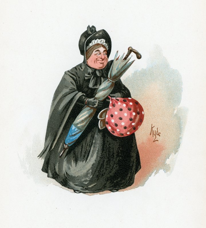Mrs Gamp, illustration från 