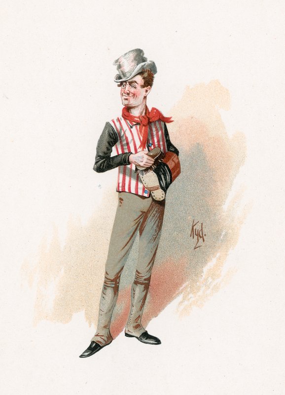 Sam Weller, illustration från "Character Sketches from Charles Dickens", c.1890 av Joseph Clayton Clarke