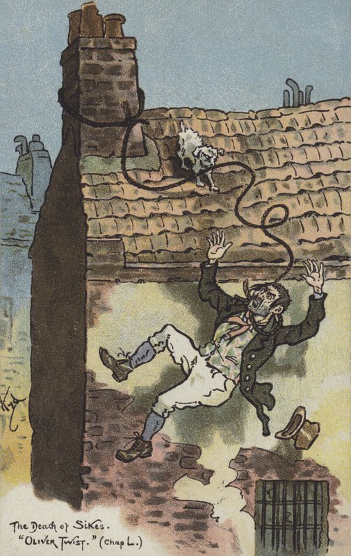 Bill Sikes, Oliver Twists död av Joseph Clayton Clarke