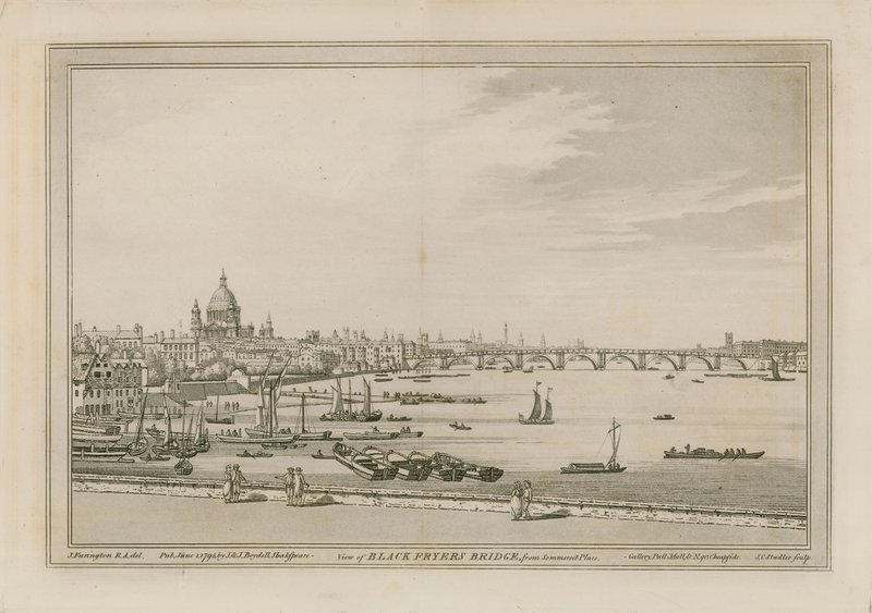 Blackfriars bro av Joseph Farington