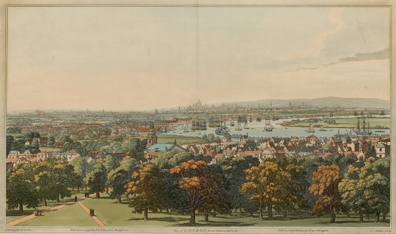 Utsikt över London från Greenwich Park av Joseph Farington