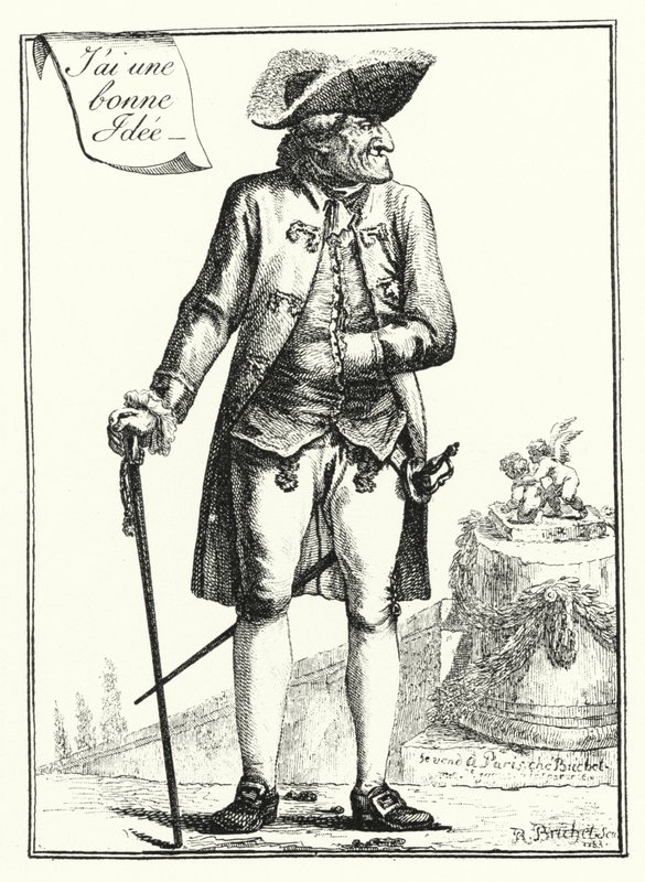 Jag har en bra idé (gravyr) av Joseph Franz von (after) Goez