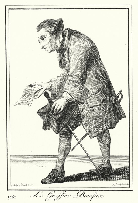Kontorist Bonifatius (gravyr) av Joseph Franz von (after) Goez