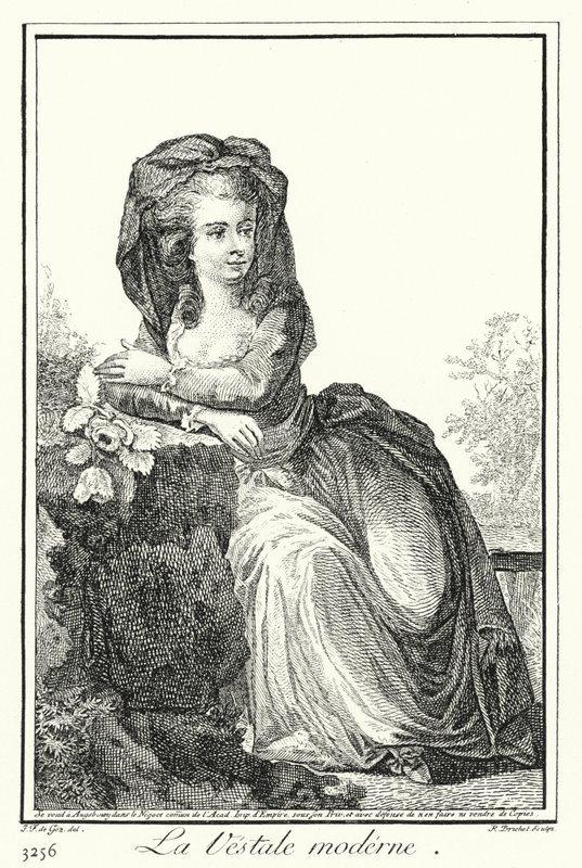 The Modern Vestal Virgin (gravyr) av Joseph Franz von (after) Goez