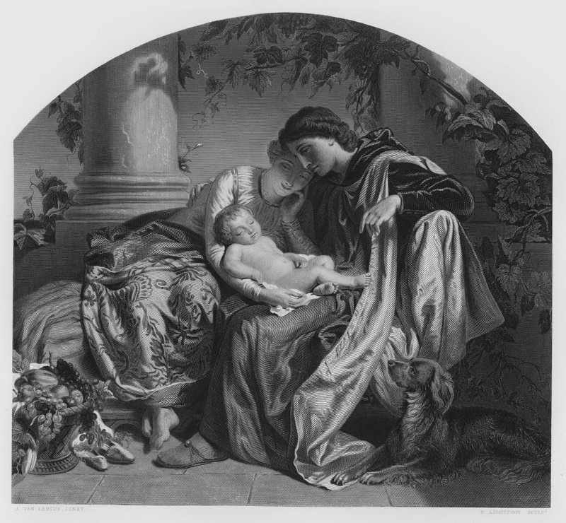 Den förstfödde, från bilden i Kungliga Samlingen (gravyr) av Joseph Henri François van Lerius