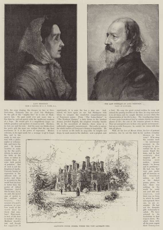 Alfred, Baron Tennyson, poetpristagare av Joseph Holland Tringham