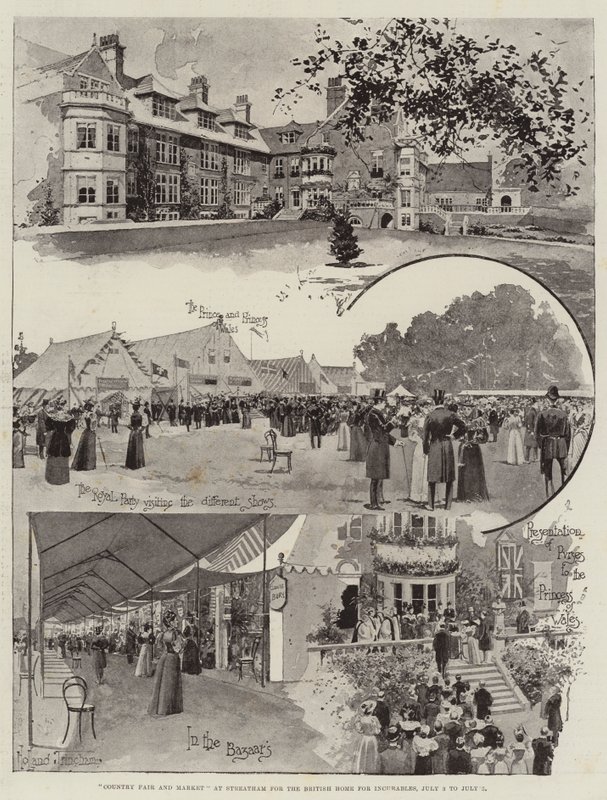 Country Fair and Market at Streatham för British Home for Incurables, 3 juli till 5 juli av Joseph Holland Tringham