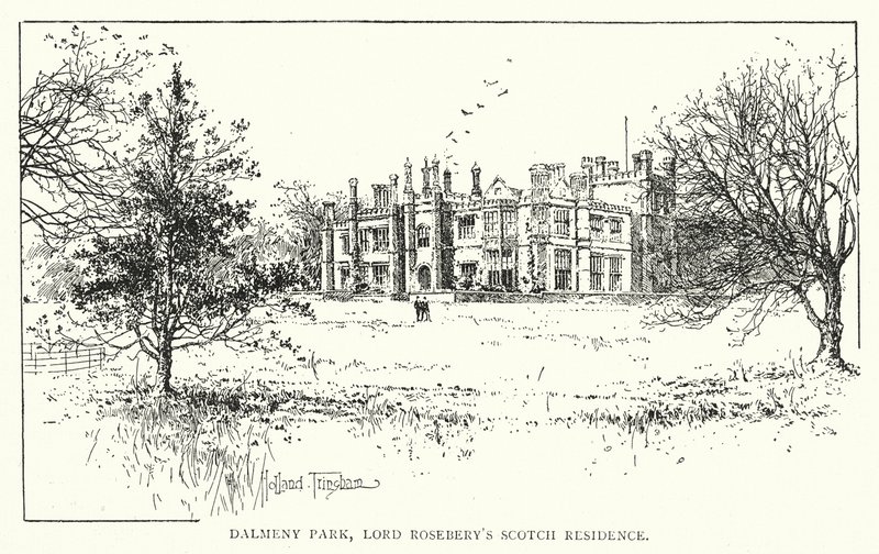 Dalmeny Park, Lord Roseberys skotska residens (lito) av Joseph Holland Tringham