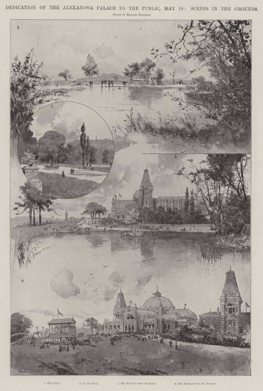 Invigning av Alexandrapalatset till allmänheten, 18 maj, Scenes in the Grounds av Joseph Holland Tringham