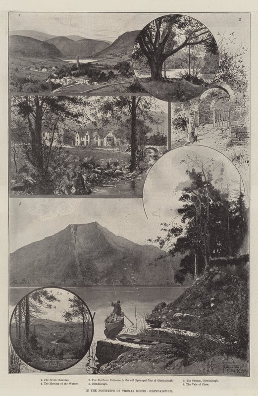 I fotspåren av Thomas Moore, Glendalough av Joseph Holland Tringham