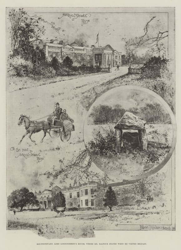 Mountstewart, Lord Londonderrys hus, där Mr Balfour bodde när han besökte Belfast av Joseph Holland Tringham