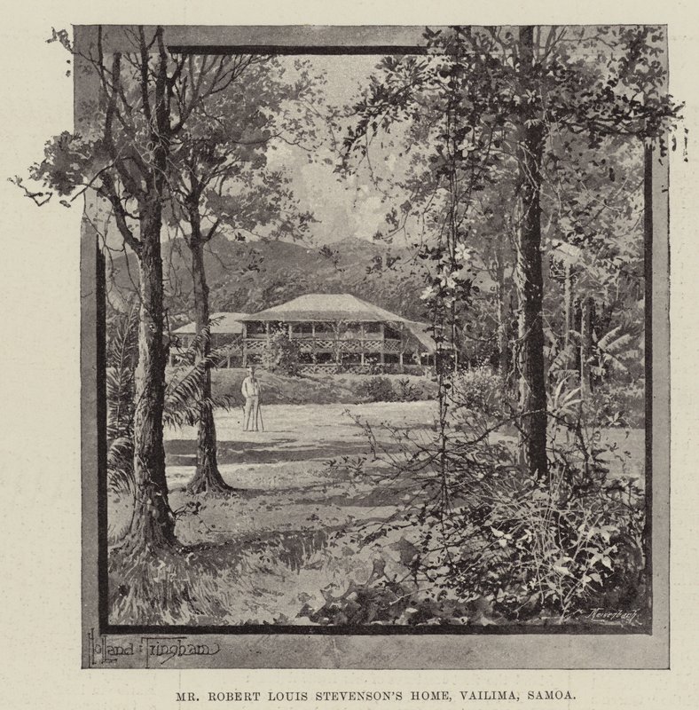 Mr Robert Louis Stevensons hem, Vailima, Samoa av Joseph Holland Tringham