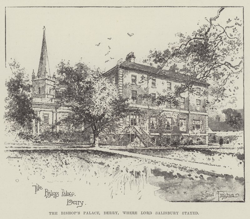 Biskopens palats, Derry, där Lord Salisbury bodde av Joseph Holland Tringham