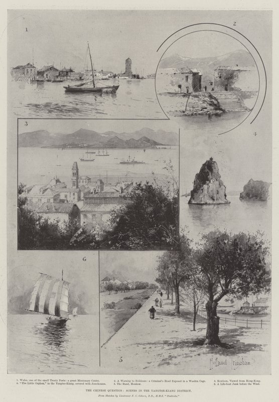 Den kinesiska frågan, scener i Yangtse-Kiang-distriktet av Joseph Holland Tringham