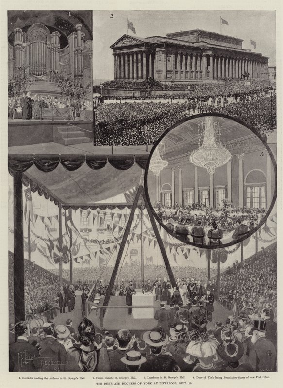 Hertigen och hertiginnan av York i Liverpool den 10 september av Joseph Holland Tringham