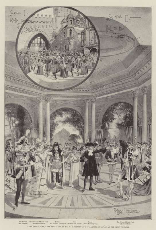 The Grand Duke, the New Opera av Mr W S Gilbert och Sir Arthur Sullivan på Savoy Theatre av Joseph Holland Tringham