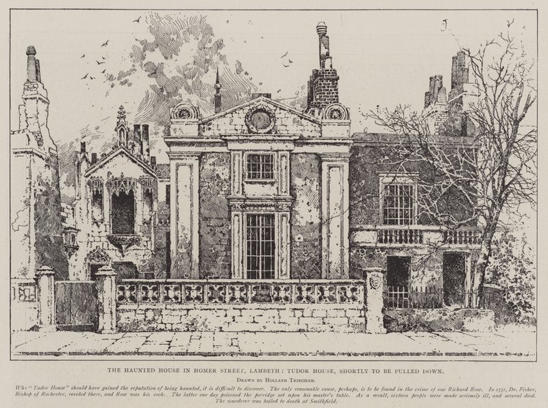 The Haunted House på Homer Street, Lambeth, Tudor House, ska snart rivas av Joseph Holland Tringham