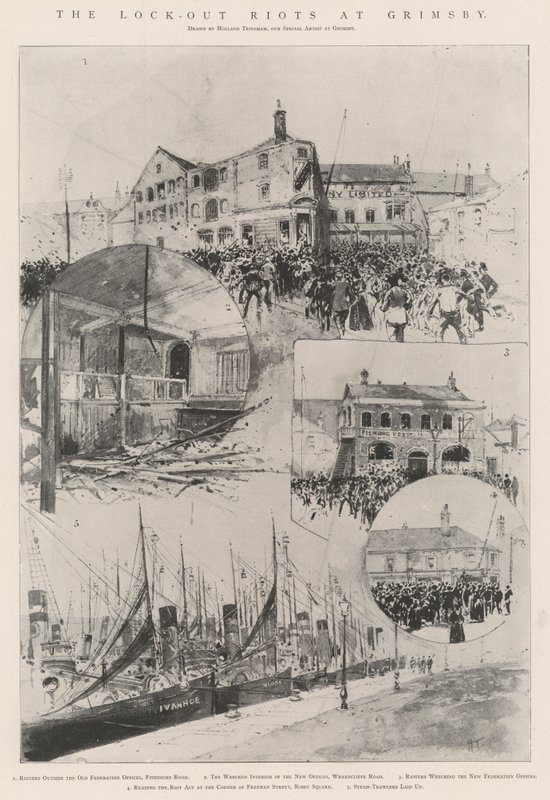 Utkikskravallerna i Grimsby av Joseph Holland Tringham
