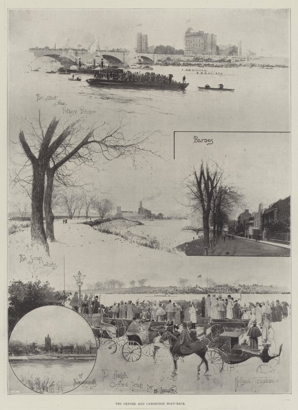 Oxford och Cambridge Boat-Race av Joseph Holland Tringham