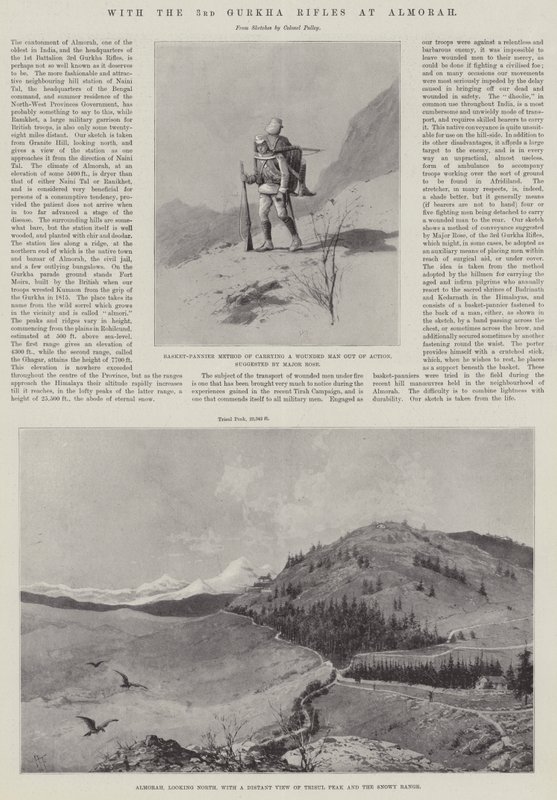 Med 3:e Gurkha Rifles vid Almorah av Joseph Holland Tringham