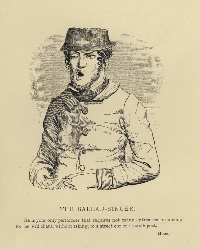 Kenny Meadows: The Ballad-Singer (gravyr) av Joseph Kenny (after) Meadows