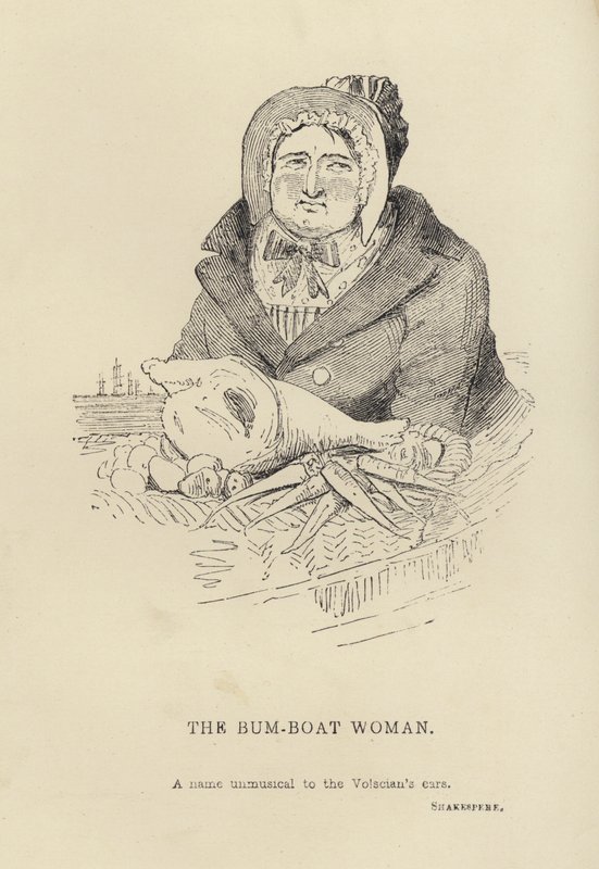 Kenny Meadows: The Bum-Boat Woman (gravyr) av Joseph Kenny (after) Meadows