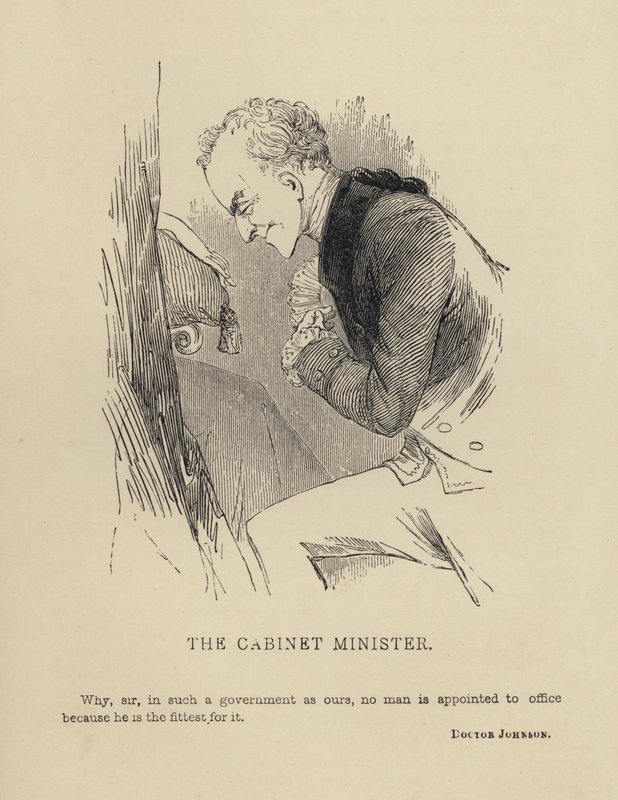 Kenny Meadows: The Cabinet Minister (gravyr) av Joseph Kenny (after) Meadows