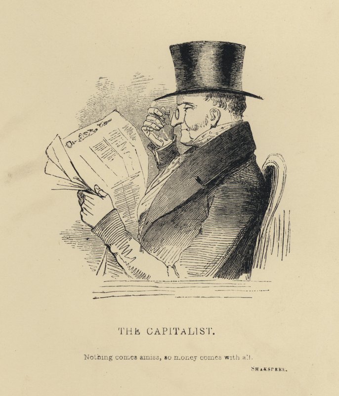 Kenny Meadows: The Capitalist (gravyr) av Joseph Kenny (after) Meadows